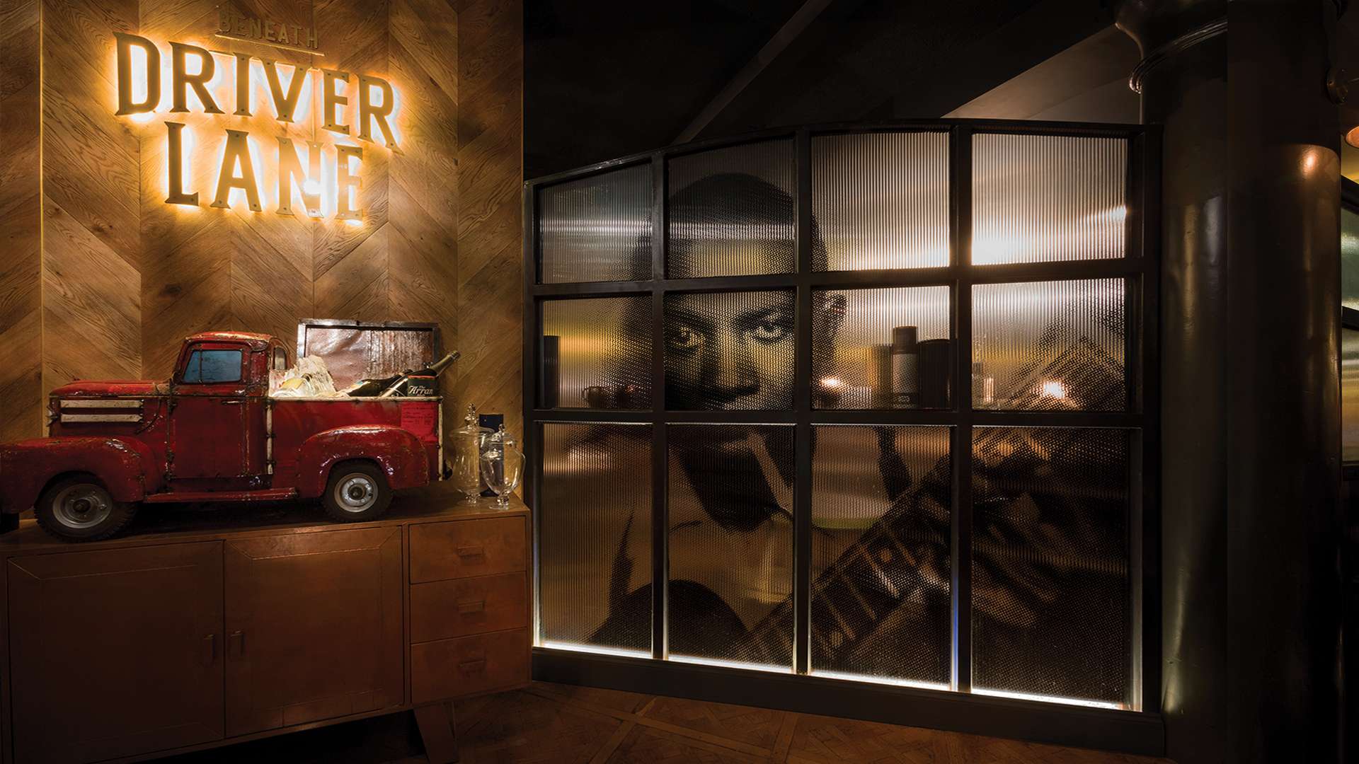 Beneath Drivers Lane Bar